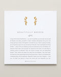 Bryan Anthonys Beautifully Broken Gold Hoop Earrings On Card