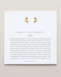 Bryan Anthonys Beautifully Broken Gold Stud Earrings On Card