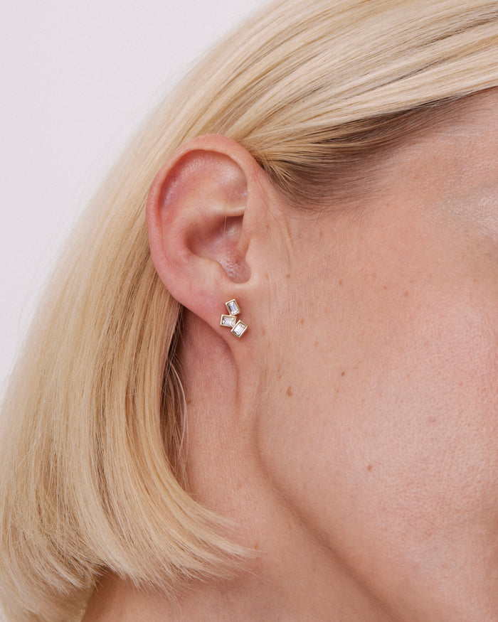Bryan Anthonys Beautifully Broken Gold Stud Earrings On Model