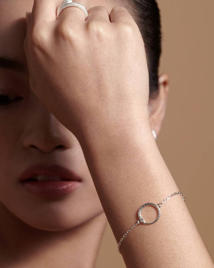 Bryan Anthonys  Begin Again Bracelet On Model in Silver