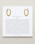 Bryan Anthonys Begin Again Midi Hoops Earrings In Gold On Meaning Card