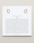 Bryan Anthonys Begin Again Mini Hoop Earrings in Gold On Meaning Card
