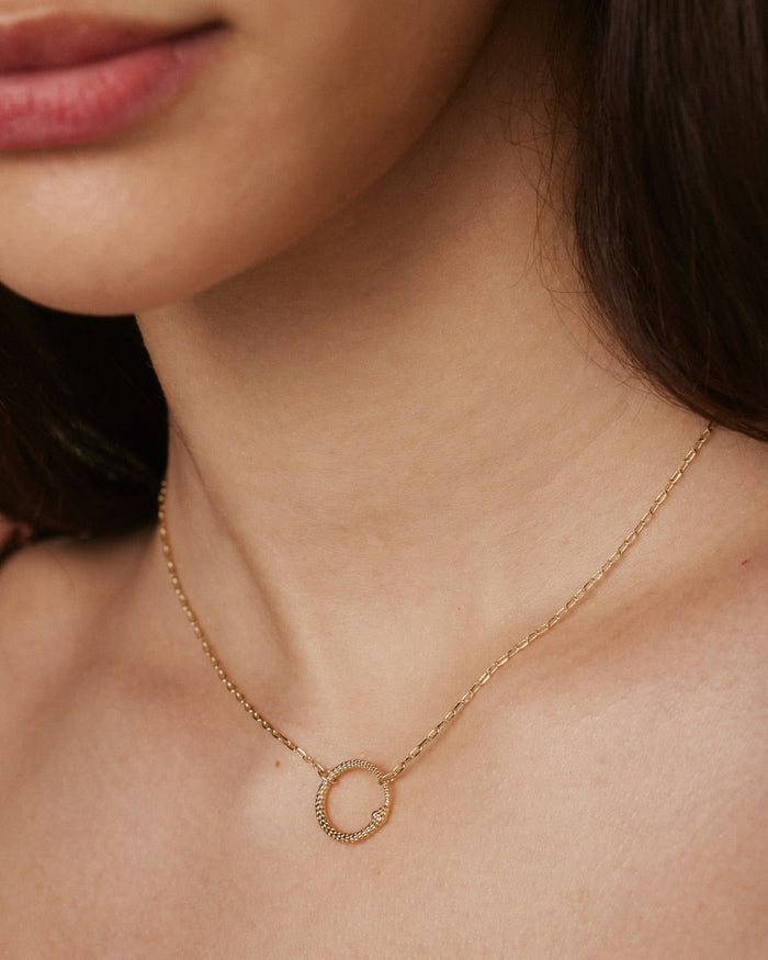 Bryan Anthonys Begin Again Gold Snake Necklace On Model