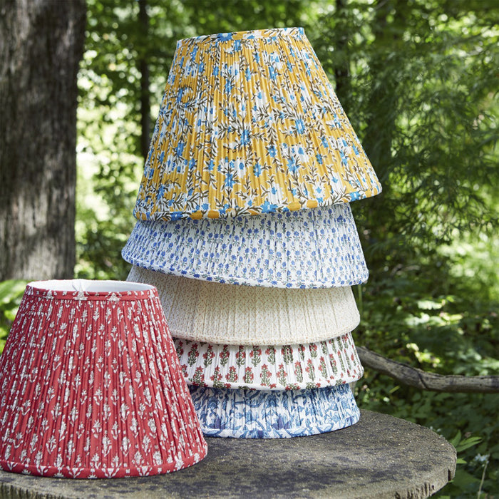 Beige & White Daisy Fabric Lampshade - Lamp Shades - The Well Appointed House