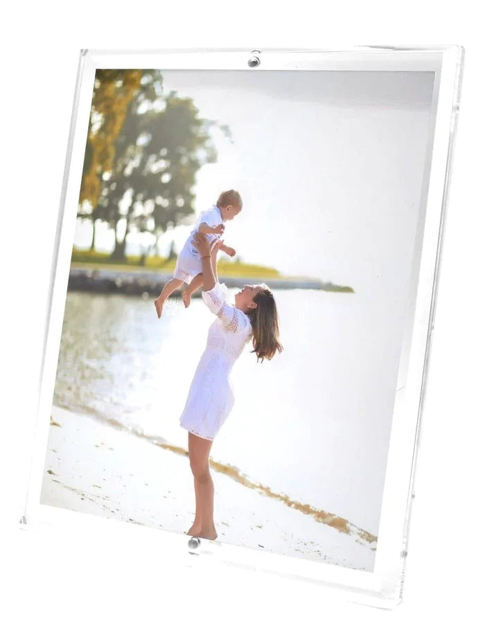 Beveled Clear Acrylic Floater Picture Frame for 8x10 Photo - Picture Frames - The Well Appointed House
