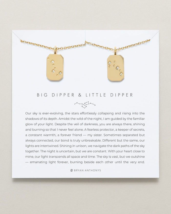 bryan anthonys big dipper little dipper sister necklace set 14k gold