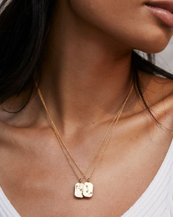 Bryan Anthonys Big Dipper Little Dipper Necklace Set Gold on Model