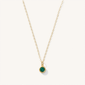 Birthstone necklace in 14k gold fill, available in twelve colored stones