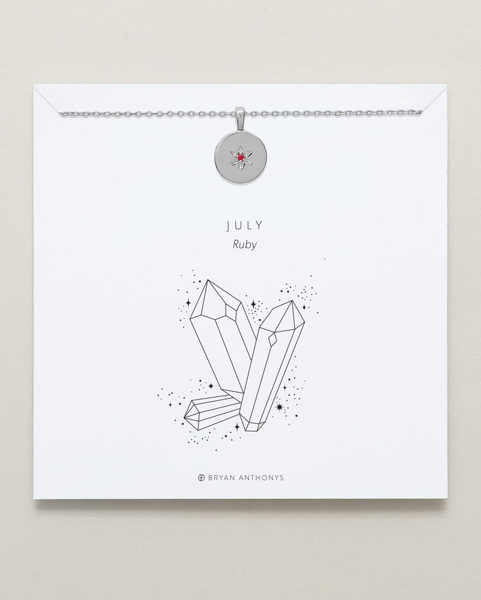 Birthstone Pendant Necklace carded