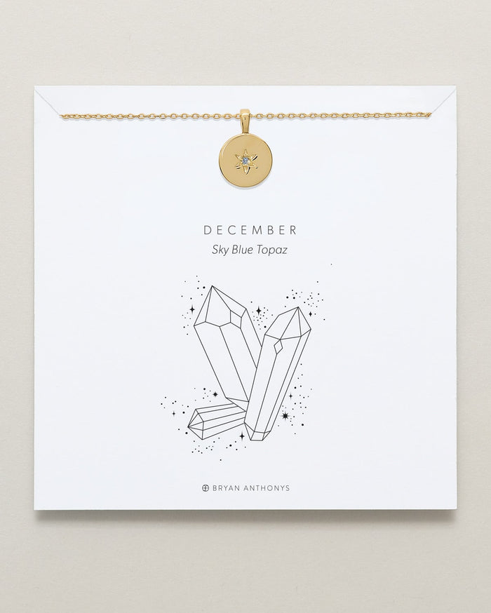 Birthstone Pendant Necklace on card