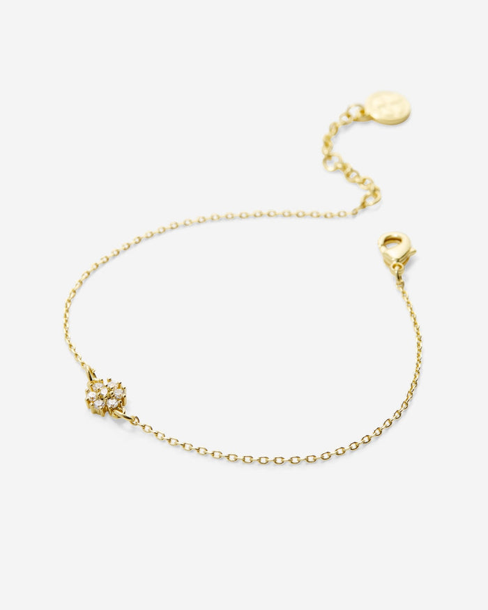 Bryan Anthonys Bloom Gold Clear Dainty Bracelet Macro