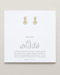 Bryan Anthonys Bloom Gold Drop Earrings On Card