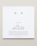 Bryan Anthonys Bloom Clear Gold Stud Earrings On Card