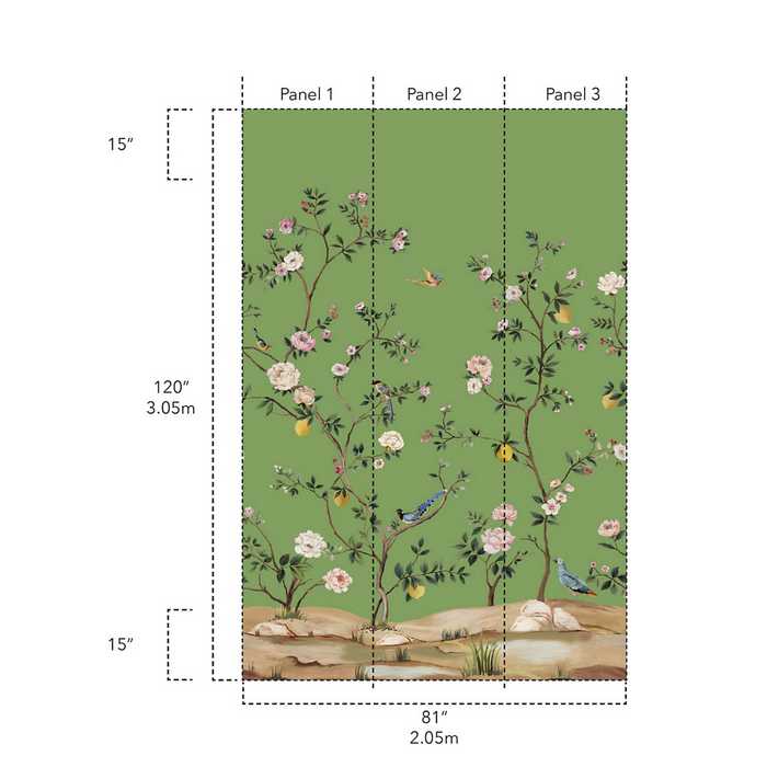 Blossom Chinoiserie Mural - The Well Appointed House