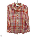 Blouse Long Sleeve By Talbots In Plaid Pattern, Size: Xl