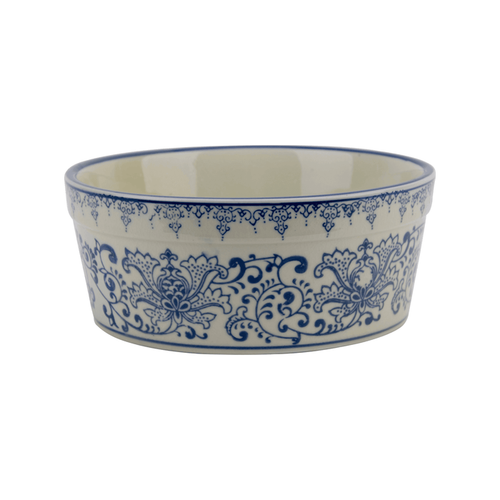 Blue and White Classic Porcelain Dog Bowl - Pet Accessories - The Well Appointed House