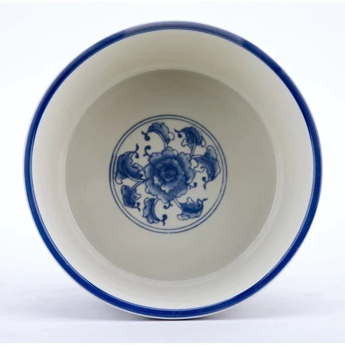 Blue and White Classic Porcelain Dog Bowl - Pet Accessories - The Well Appointed House