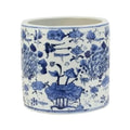 Blue And White Porcelain Swallow Flower Motif Orchid Pot - Indoor Planters - The Well Appointed House