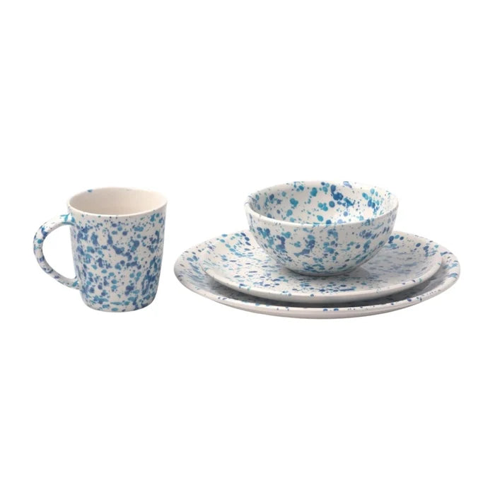 Blue and White Splatter Design Dinnerware Set - Dinnerware - The Well Appointed House