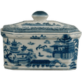 Blue and White Willow Porcelain Covered Box - Decorative Boxes - The Well Appointed House