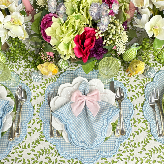 Blue Gingham Bettina Placemat, Set of 4 - The Well Appointed House