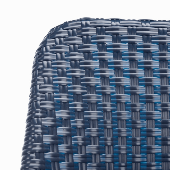 Blue PE Wicker & Aluminum Indoor-Outdoor Bar Stool - Bar & Counter Stools - The Well Appointed House