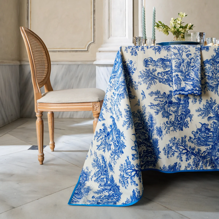 Blue Toile Tablecloth - The Well Appointed House