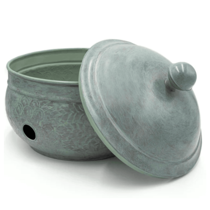 Blue Verde Hose Pot with Lid - Garden Tools & Accessories - The Well Appointed House