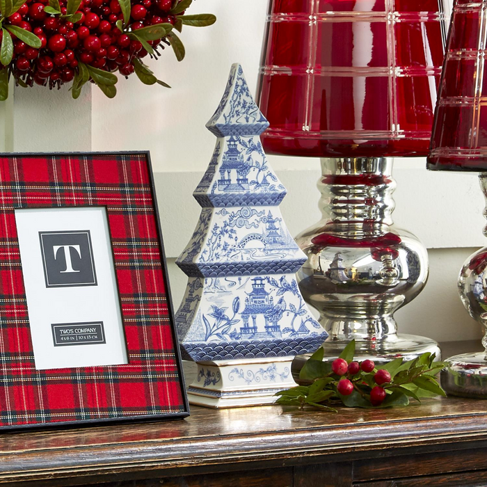 Blue & White Canton Collection Dolomite Christmas Tree - The Well Apointed House