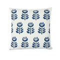 Blue & White Rosenborg Hand Printed Floral 18" Throw Pillow - The Well Appointed House