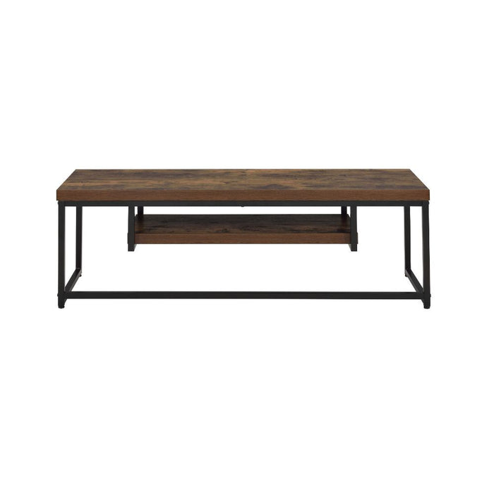 Bob - TV Stand - Weathered Oak & Black Metal