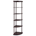 Bonwick - Wood 5-Shelf Corner Bookshelf - Cappuccino