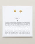 Bryan Anthonys Breathe Gold Stud Earrings On Card