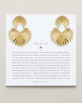 Bryan Anthonys Gold Breathe Statement Earrings On Card