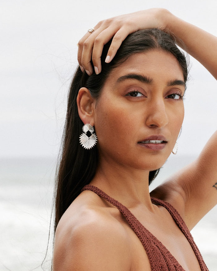 Bryan Anthonys Breathe Statement Earrings On Model
