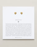 Bryan Anthonys Gold Breathe Stud Earrings On Card