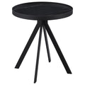 Briggs - Round Marble Printed Glass Top End Side Table