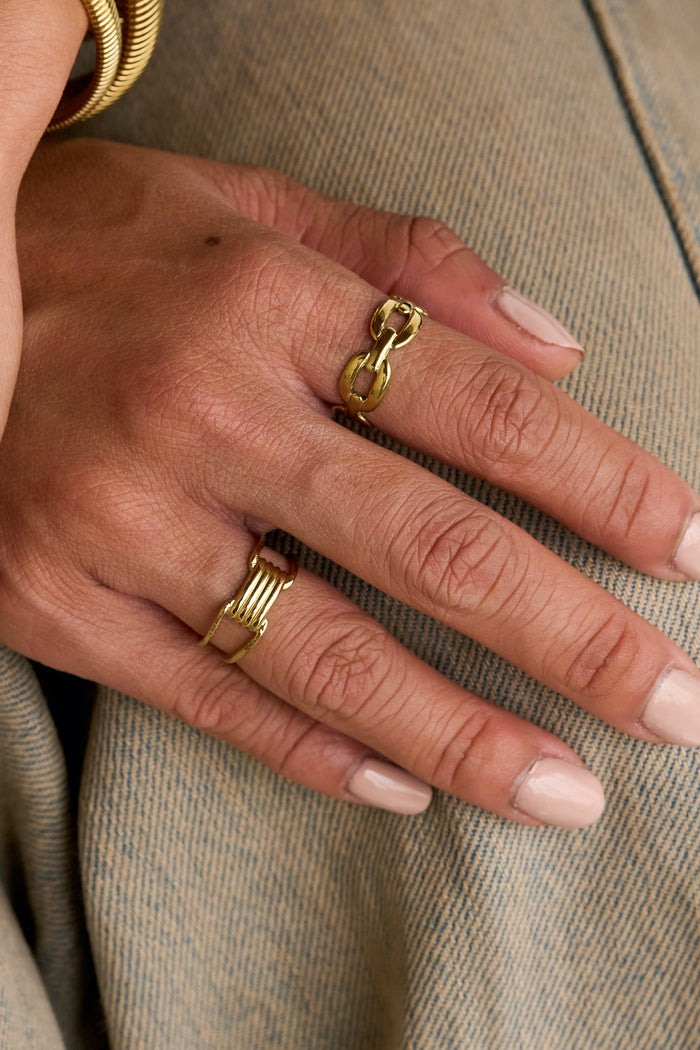 The Buckle ring by Beads by Tara, understated and adjustable to fit any finger