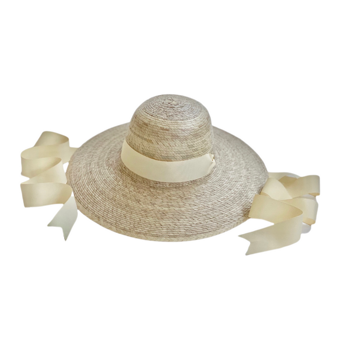Buttercup Little Girl’s Hat - Ivory Grosgrain Ribbon - The Well Appointed House