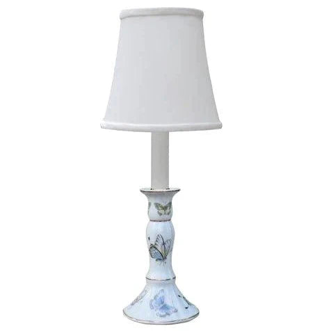 Butterfly Print Porcelain Mini Candle Stand Lamp - Table Lamps - The Well Appointed House