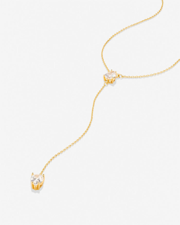 Bryan Anthonys Radiance Collection Pear Cut Lariat Necklace Gold