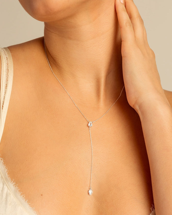 Bryan Anthonys Radiance Collection Pear Cut Lariat Necklace On Model