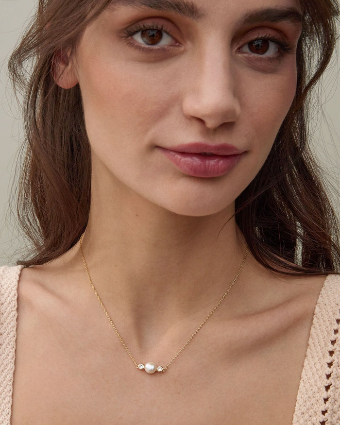 Bryan Anthonys By My Side Pearl Necklace On Model
