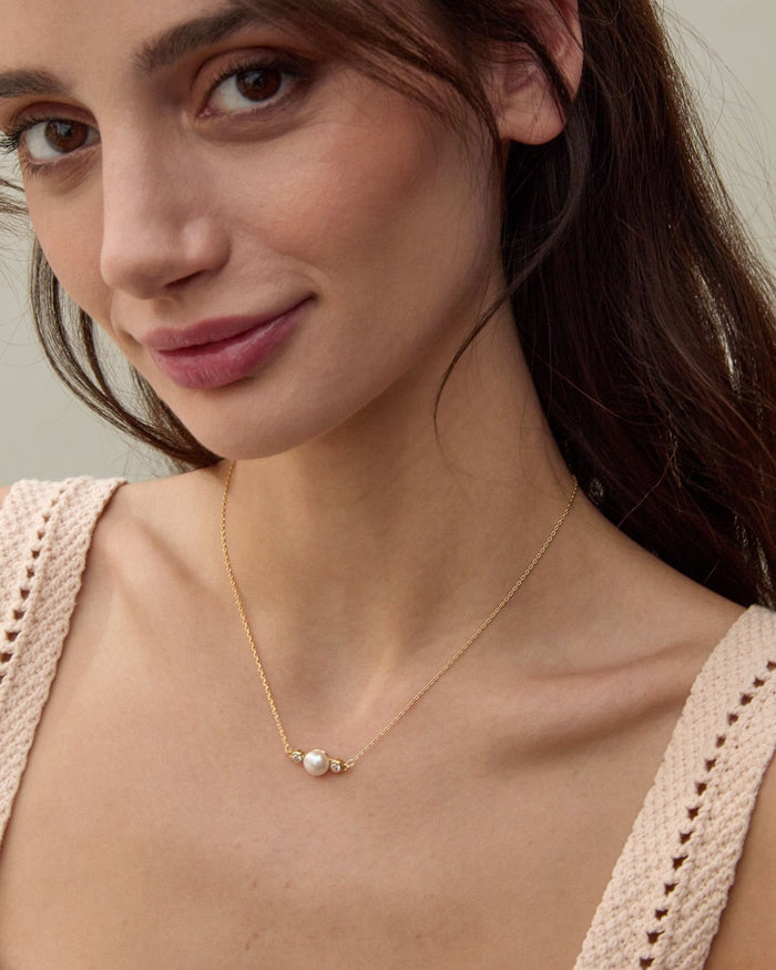 Bryan Anthonys By My Side Pearl Necklace On Model