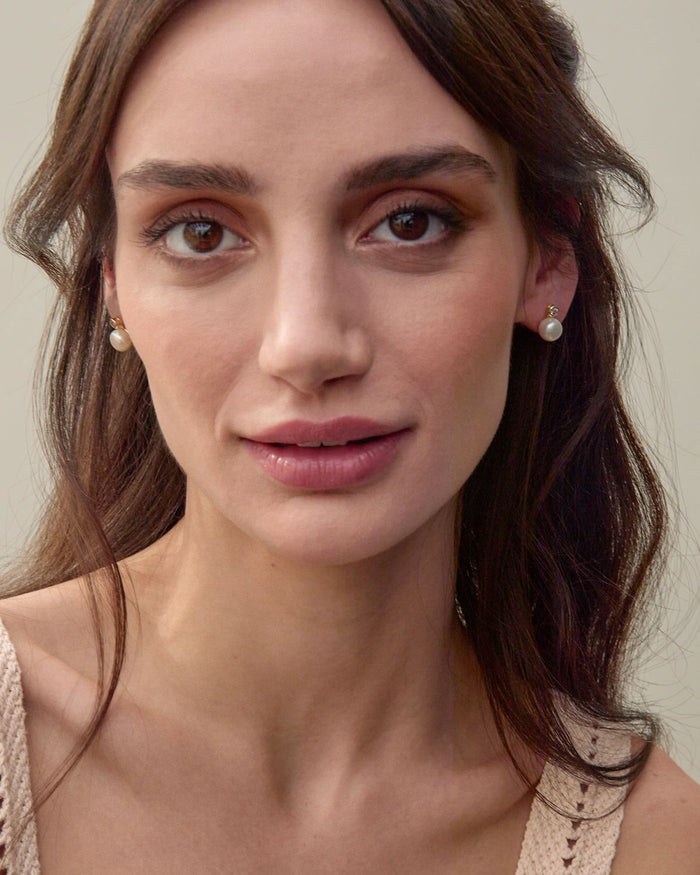 Bryan Anthonys By My Side Pearl Studs On Model