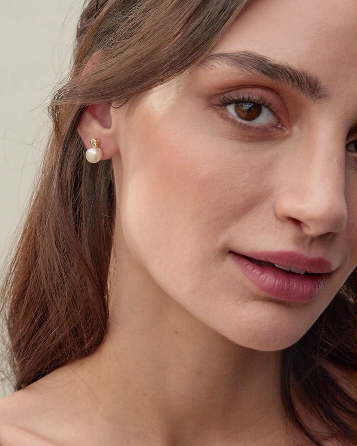 Bryan Anthonys By My Side Pearl Studs On Model