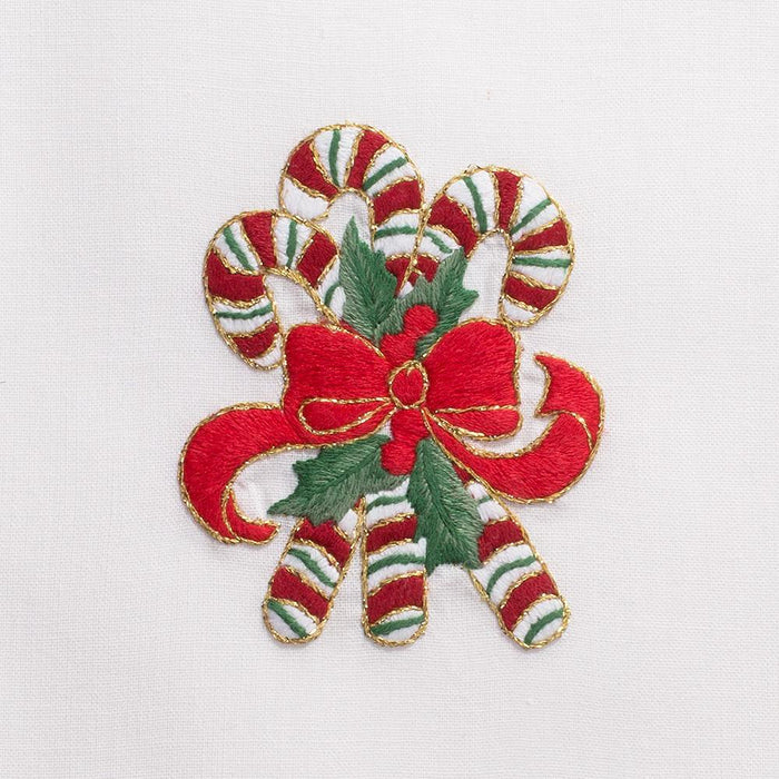 Set of 2 Candy Cane Christmas Hand Towels - Hand Towels -  The Well Appointed House