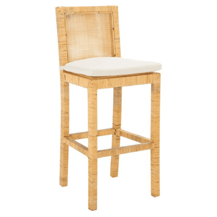 Cane Bar Stool With Cushion - Bar & Counter Stools - The Well Appointed House