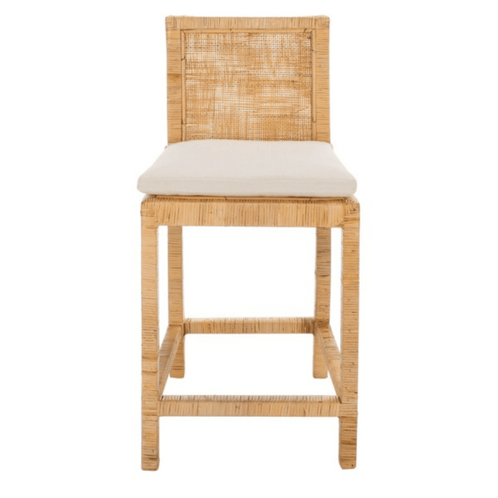 Cane Counter Stool With Cushion - Bar & Counter Stools -  The Well Appointed House