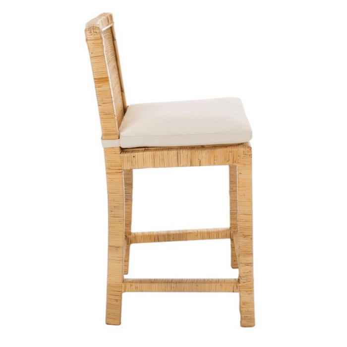 Cane Counter Stool With Cushion - Bar & Counter Stools -  The Well Appointed House